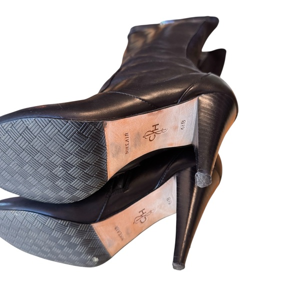 Cole Haan Poppy Bit Boots Black Leather Tall Equestrian Heeled Boots Size 6B NIB - Picture 5 of 8